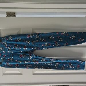 LuLaRoe Blue Floral Leggings